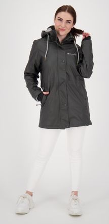 Deproc Regenjacke DEPROC ACTIVE Friesennerz ELLESMERE WOMEN, Damen, Gr. 36/38 (M), blau (navy), 100% Polyester, figurumspielend, gerader Abschluss mit Druckk