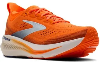 Brooks Glycerin GTS 23 Running Shoe in Shocking Orange/Blue/White at Nordstrom, Size 10.5