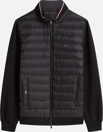 Tommy Hilfiger Mens Tommy Hilfiger Mix Media Ess RWB Stand Collar BDS Black - Size: 40/Regular