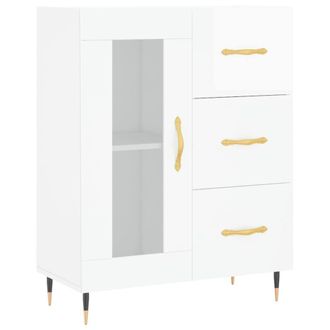 Berkfield Home Sideboard High Gloss White 69.5x34x90 cm Engineered Wood