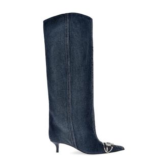 Diesel Heeled Boots, female, Blue, Size: 10 US D-venus KB Slouchy