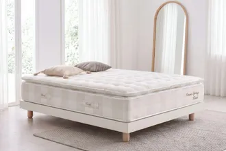 Moonia Colch&oacute;n Muelles Ensacados Grand Spring Hotel Viscoel&aacute;stico Muelles Ergon&oacute;mico - 135x190 Cm - Moonia