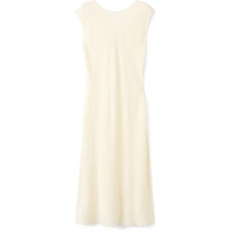 Mango Texture Scoop Back Maxi Dress in Ecru at Nordstrom, Size 10