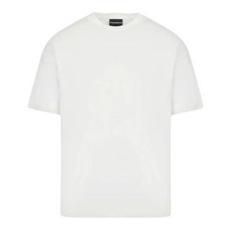 Emporio Armani T-Shirts, male, White, M, White Short Sleeve T-Shirt 3R1Tv71Jwzz0101
