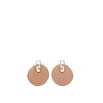 Fendi Roze Plexiglas Logo Oorbellen Haaksluiting - Dames - Oorbellen - Roze - ONE Size - Accessoires