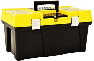 vidaXL Vidaxl - Caja De Herramientas De Pl&aacute;stico Amarillo 595x337x316 Mm