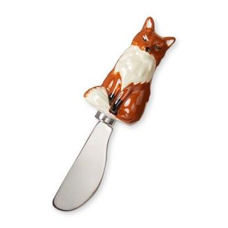 Tag Christmas Fox Earthenware and Stainless Steel Spreader Brown 5.5 in at Nordstrom