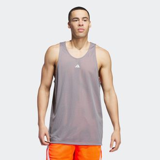 adidas Basketballtrikot ADIDAS PERFORMANCE SELECT WARM-UP TRIKOT, Herren, Gr. XXL, grau (grau three, solar rot), Obermaterial: 100% Polyester, Trikots Basket