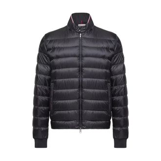 Moncler Down Jackets, male, Black, L, Rigel Biker Jacket
