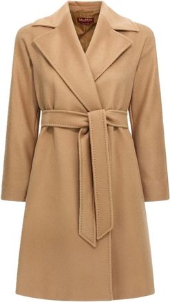 Max Mara Jassen, Dames, Beige, 3Xs, Wol, Dravenna Coat