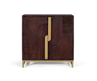 Giner&Colomer Aparador fabricado en madera maciza de mango con detalles dorados