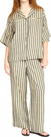 Mirth Baden Straight-Leg Pant In Safari Stripe