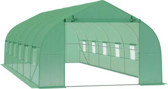 OEM Invernadero De Exterior Invernadero De T&uacute;nel 8x3x2 M Invernadero De Jard&iacute;n Con 12 Ventanas Y Puerta Enrollable Para Cultivo Plantas Tomates Verduras A