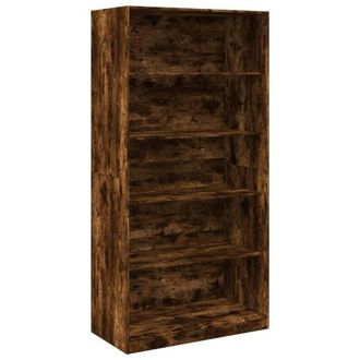 Berkfield Home Wardrobe Smoked Oak 100x50x200 cm Engineered Wood in Brown | Size: 100 x 50 x 200 cm