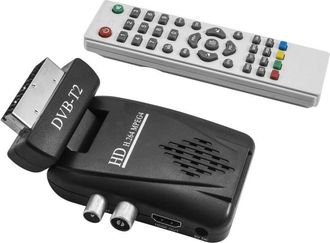 Trade Shop Trade Shop - Mini Decodificador Digital Terrestre Scart Dvb-t2 180&deg; Usb Hdmi Hd Scart Socket