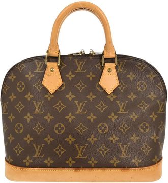 Louis Vuitton Alma Handbag Monogram Canvas Brown Canvas Handbag (Pre-Owned)