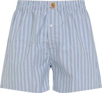Carhartt Work in Progress Light Blue Cotton Boxer-Uomo