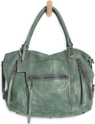 Free People We The Free Emerson Lambskin Leather Tote in Secret Sage at Nordstrom