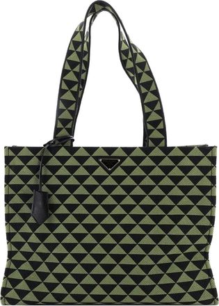 Prada Symbole Shopper Jacquard Horizontal tote bag - Nero
