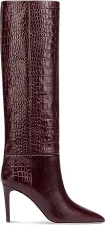 PARIS TEXAS Stiletto Boot 85 - Dames - Laarzen met Hak - Rood - 40 EU - Leer - Schoenen
