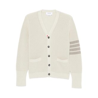 Thom Browne 4-Bar Stripe Pockets Cardigan