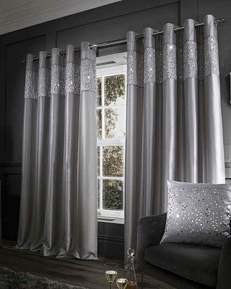 Catherine Lansfield Glitzy Curtains
