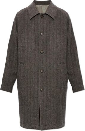 Eleventy Cashmere Jas - Heren - Mantel - Grijs - M - Leer - Jassen