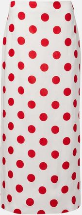 Cala de la Cruz Falda larga Bruna de lino con lunares