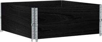 vidaXL Garden Planter Black 100x100 cm Solid Wood Pine vidaXL