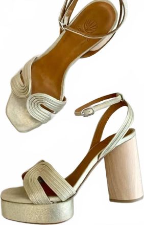 Coclico Womens Amber Platform Heel In Champagne