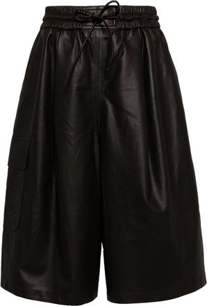 Yves Salomon knee-length leather shorts - women - Lambskin - 38 - Brown