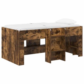vidaXL Letto Alto Per Bambini Rovere Fumo 80 X 160 Cm Vidaxl