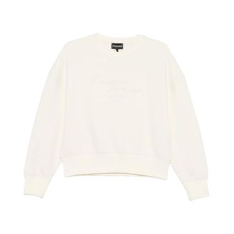 Emporio Armani Sweatshirts, female, Beige, Size: M Crew Neck Sweatshirt