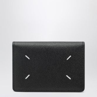 Maison Margiela Black leather credit card holder