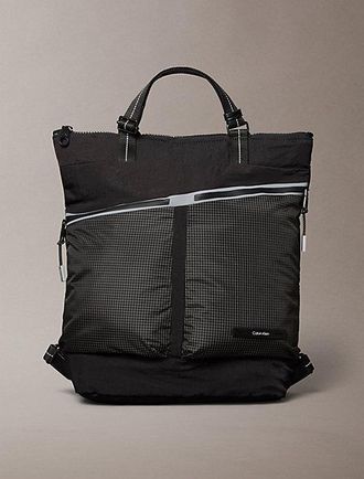 Calvin Klein Bolsa para casco convertible con cremallera y rayas