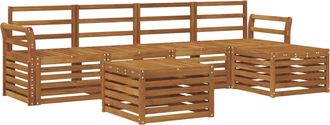 vidaXL Conjunto De Sof&aacute;s De Exterior 6 Uds. Natural Vidaxl