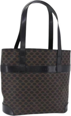 Celine Pre-owned PVC Macadam Hand Bag - Dames - Vintage Shopper - Bruin - ONE Size - Leer - Vintage