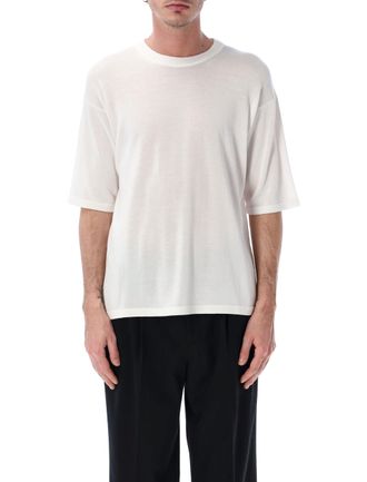Roberto Collina Cotton Crepe Loose Crewneck T-Shirt