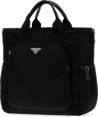 Prada Mens Fabric Tote Black
