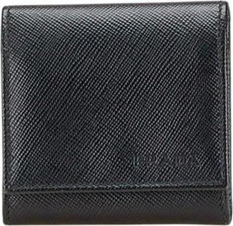 Prada Pre-owned Wallets, female, Black, Size: ONE SIZE Pre-owned Leather Wallet