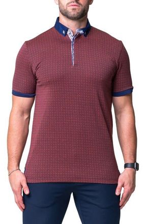 Maceoo Mozartopa Red Short Sleeve Cotton Polo at Nordstrom, Size 3