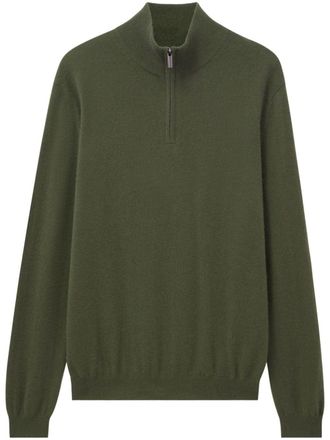 Pringle Of Scotland half-zip cashmere jumper - men - Cashmere - M - Green