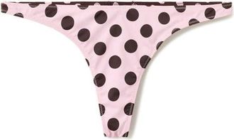 Mango Reversible Polka Dot Bikini Bottoms in Pink at Nordstrom, Size Large