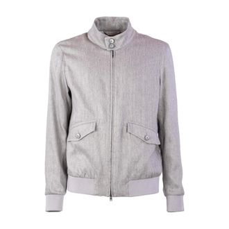 Herno Linen Bomber Jacket - male - Herno - Light Jackets - Gray - XL - Jackets