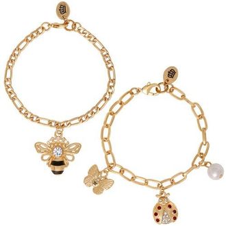 Juicy Couture Gold-Tone Charm Bracelet Duo, Ladybug & Bee in Gold Tone at Nordstrom, Size 7.5