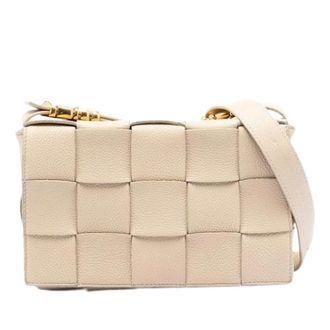 Bottega Veneta Pre-owned Cross Body Bags, female, Beige, Size: ONE SIZE Pre-owned The Cassette Crossbody Bag