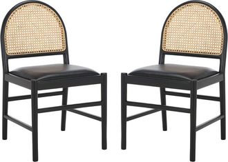 Safavieh Couture Laylie Rattan & Leather Dining Chair