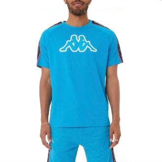 Kappa Mens Logo Tape Avirec 2 T Shirt In Blue/black/white