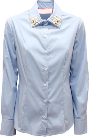 Relish Camicia Jeans Yoh Wo Shirt - Dames - Overhemden - Blauw - L - Overhemden