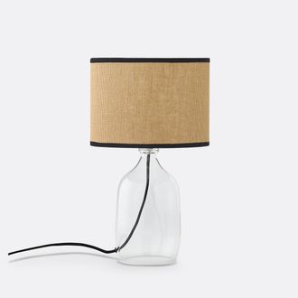 La Redoute Interieurs Tafellamp in glas en linnen, Ania